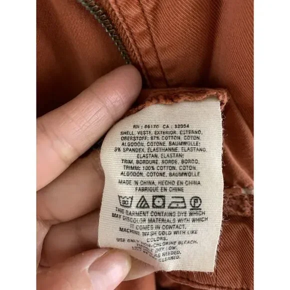 Anthropologie Longline Anorak Parka Cargo Jacket Coat M Rust Hooded Coat - Picture 16 of 16